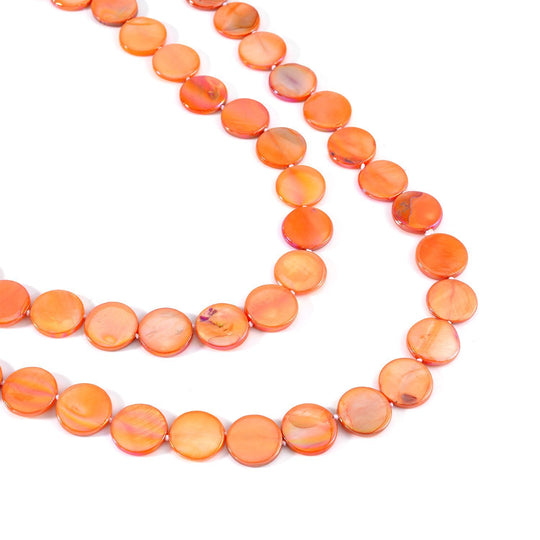Orange Harz Muschel Halskette ca. 424.10 ct