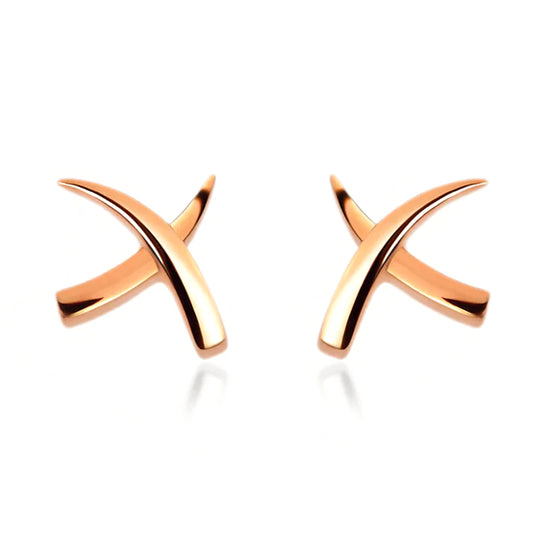 Molto Kiss Stacking Ohrstecker, Silber mit Roségold Vermeil