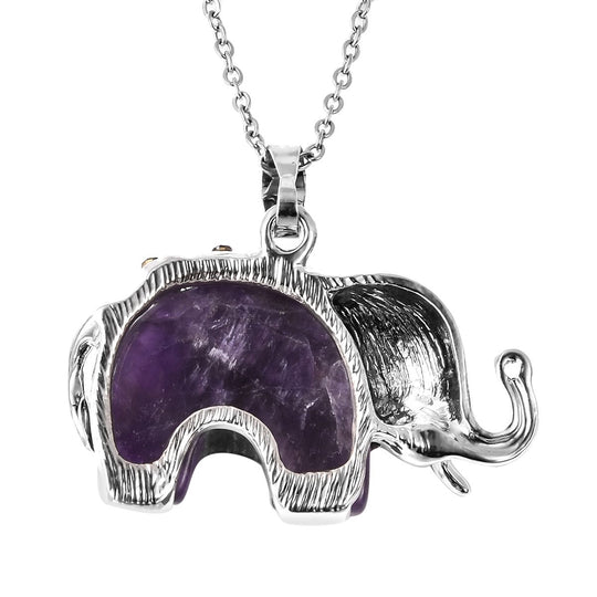 Afrikanischer Amethyst, Orange Zirkonia Schmuckset Reiner Edelstahl und Legierung