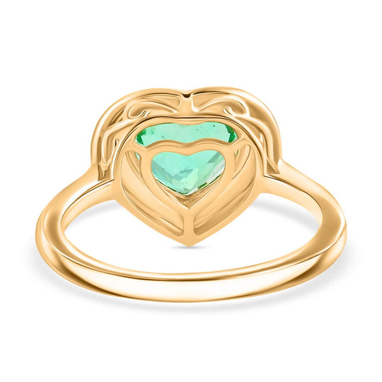 ONE OF A KIND - AAA Kolumbianischer Smaragd, Weißer Diamant Ring 750 Gold (Größe 18.00) ca. 2.21 ct