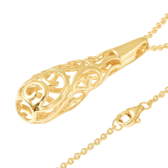 Lucy Q Drip Kollektion - Anhänger mit Kette, ca. 50-75 cm, 925 Silber 925 Silber vergoldet ca. 11,26g