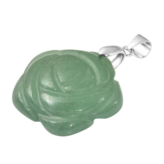 Grüner Aventurin-Anhänger, 925 Silber ca. 24,50 ct