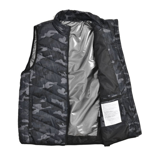 Beheizbare Weste mit 4 Heizzonen, inkl 5000Mah Solar Powerbank, Camouflage