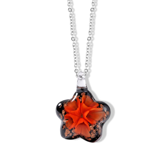 Mehfarbiger Anhänger im Murano-Stil Glas mit 60cm Kette, Schmetterling Design