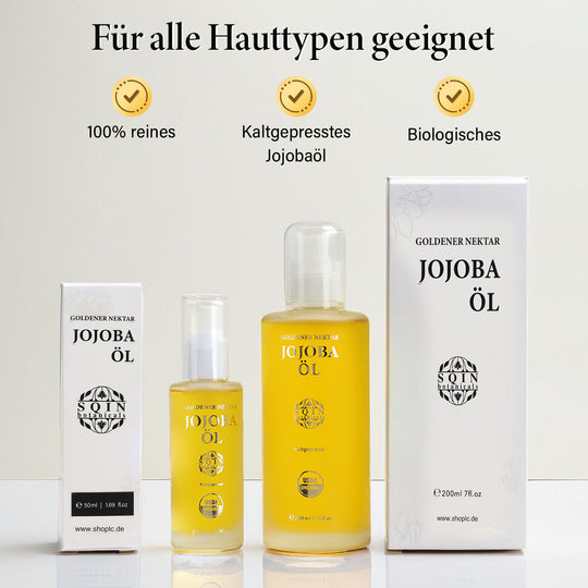 SQIN BOTANICALS: kaltgepresstes 100% natürliches Jojobaöl - 50 ml
