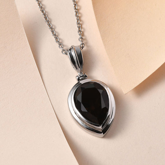 Rauchquarz Schmuckset Edelstahl ca. 4,68 ct.