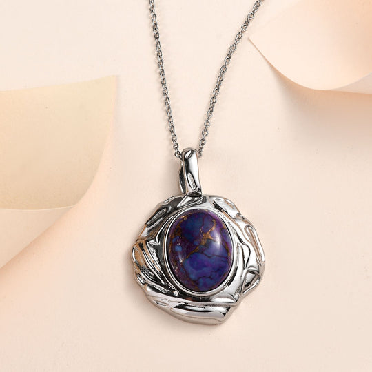 Lila Türkis Schmuckset Edelstahl ca. 17,18 ct.