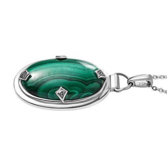 Malachit Schmuckset Edelstahl ca. 38,64 ct.