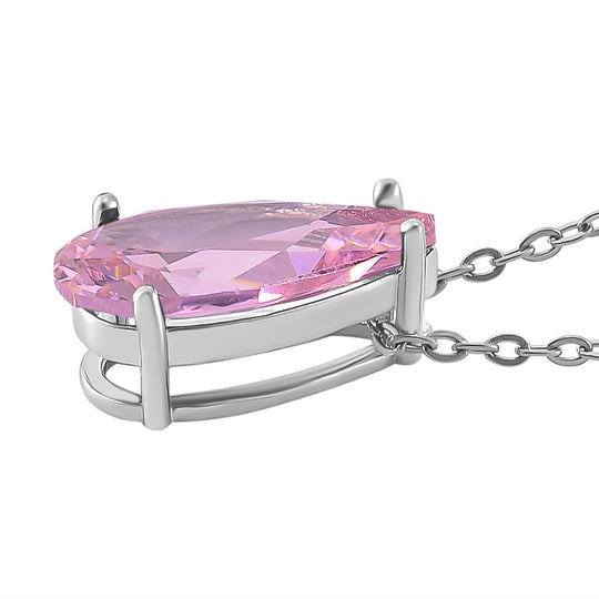 Rosa Zirkonia Schmuckset Messing