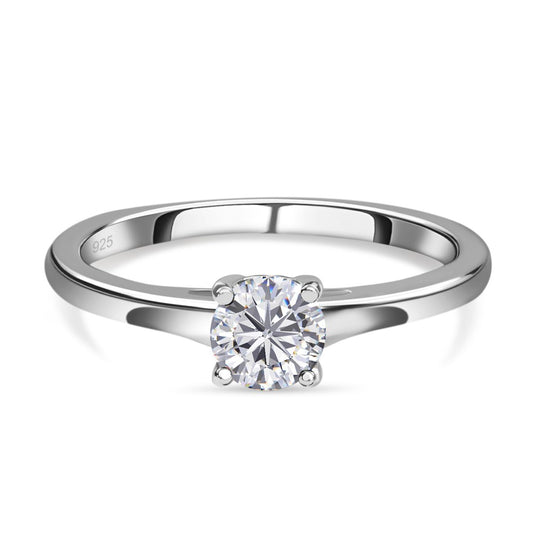 Moissanit Solitär Schmuckset, 925 Silber platiniert - 1,77 ct.