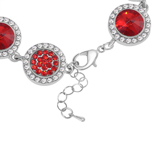 2er Set - Blauer Kristall Armband und Ohrringe