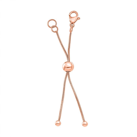 9 teiliges 316L Edelstahl Schmuckset, 1 Bolo Schieber, 2 Magnetverschluss Kugeln, 6 Ohrstopper, Roséfarben