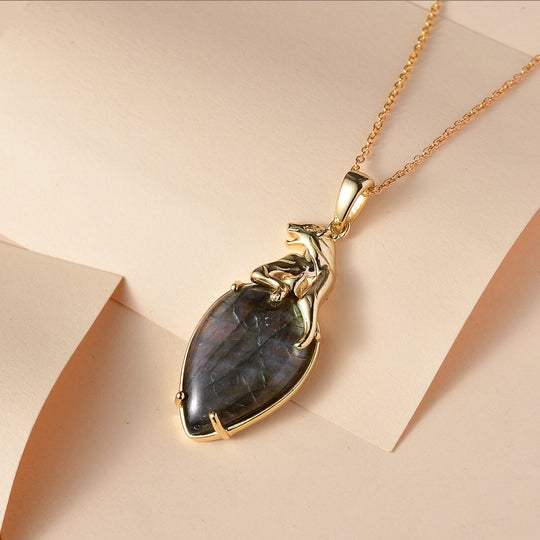 Labradorit Schmuckset ca. 6,48 ct.