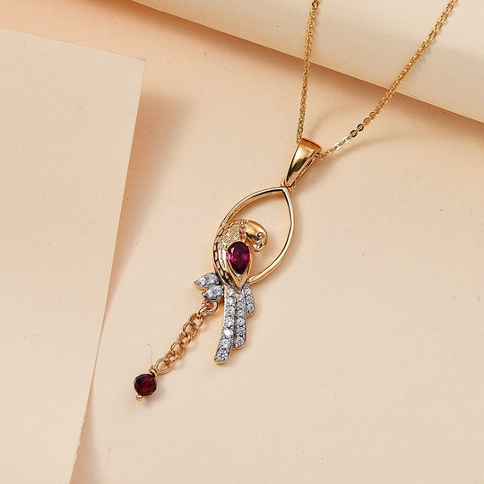 GP Kollektion - Citrin Schmuckset 925 Silber 750 Gelbgold Vermeil ca. 0.78 ct