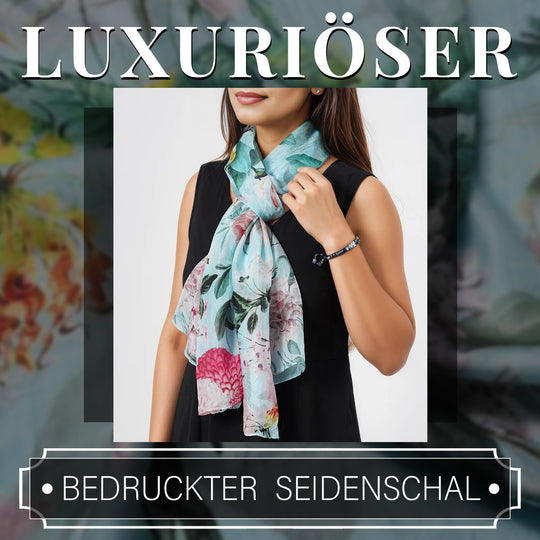 Bedruckter Seidenschal, Größe: 50 x 170 cm