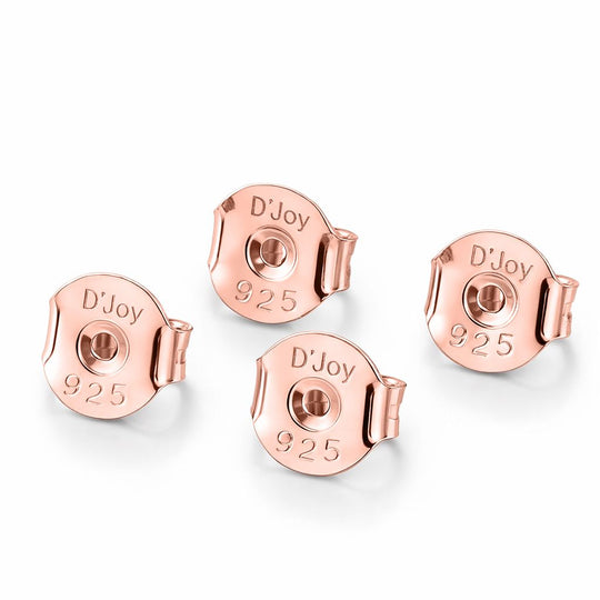2er Set - Ohrsteckerverschlüsse, 925 Silber 750 rosévergoldet