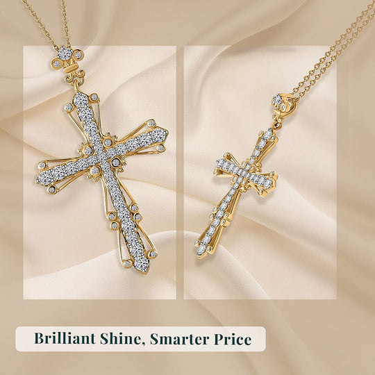 LUXURIANT DIAMOND - Lab Grown Diamant SI-GH Schmuckset ca. 50 cm 925 Silber 750 Gelbgold vermeil ca. 1,00 ct.