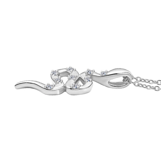 LUXURIANT DIAMOND - Lab Grown Diamant SI-GH Anhänger mit Kette, 925 Silber rhodiniert ca. 0.15 ct