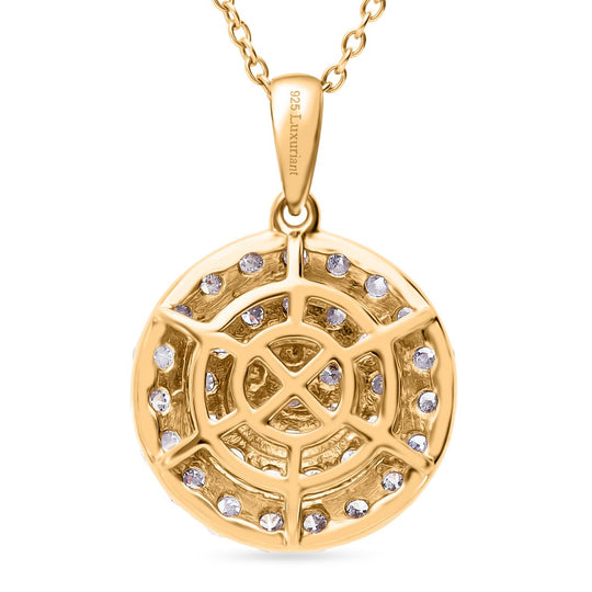 LUXURIANT DIAMOND - Lab Grown Diamant SI-GH SGL zertifiziert Schmuckset 925 Silber Gelbgold Vermeil ca. 1,00 ct.