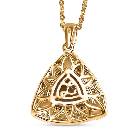 LUXORO AAA Turkizit, Weißer Diamant AGI zertifiziert Schmuckset ca. 50 cm 585 Gold ca. 3.65 ct