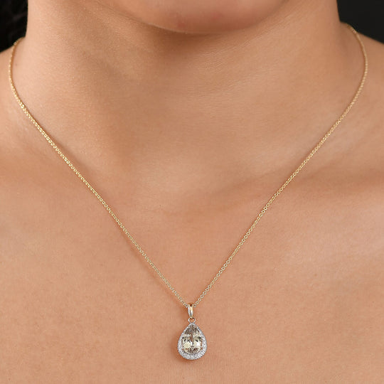 LUXORO AAA Turkizit, Weißer Diamant AGI zertifiziert Schmuckset ca. 50 cm 585 Gold ca. 2.55 ct