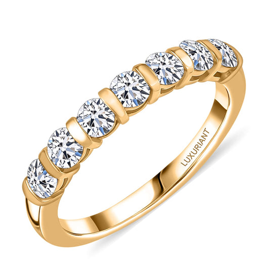 LUXURIANT DIAMOND - Lab Grown Diamant Schmuckset 925 Silber 750 Gelbgold vermeil (Größe 17) ca. 2.75 ct
