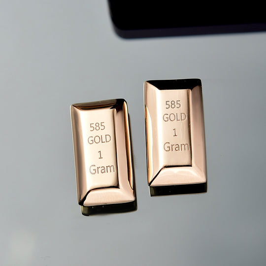 2er Set- Barren, 585 Gelb Gold
