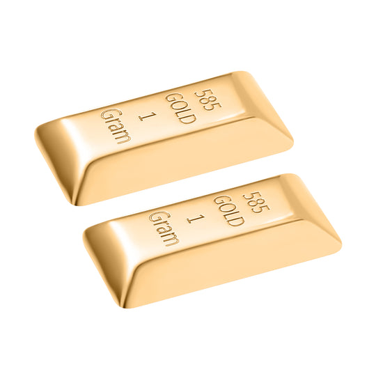 2er Set- Barren, 585 Gelb Gold