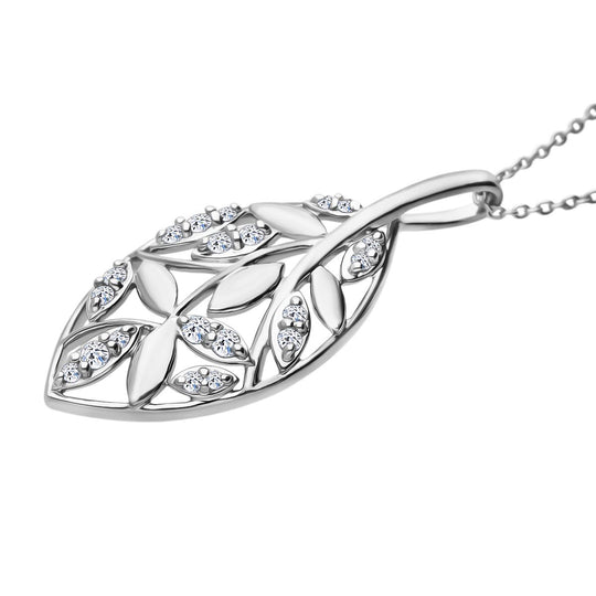LUXURIANT DIAMOND - Lab Grown Diamant SI-GH Anhänger mit Kette, 925 Silber rhodiniert ca. 0.25 ct