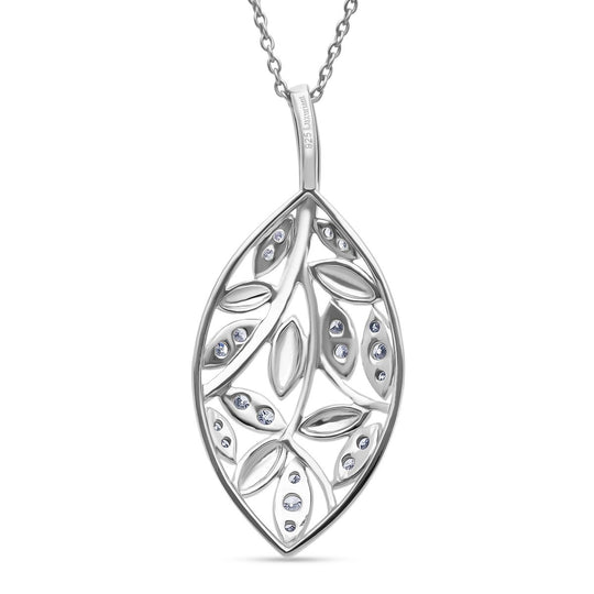 LUXURIANT DIAMOND - Lab Grown Diamant SI-GH Anhänger mit Kette, 925 Silber rhodiniert ca. 0.25 ct