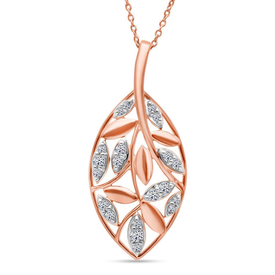 LUXURIANT DIAMOND - Lab Grown Diamant SI-GH Schmuckset 925 Silber 750 Roségold Vermeil ca. 0.25 ct