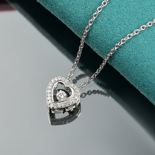 LUXURIANT SI-GH Labor Diamant Anhänger mit 45cm Kette, 925 Silber rhodiniert - 0,25 ct.