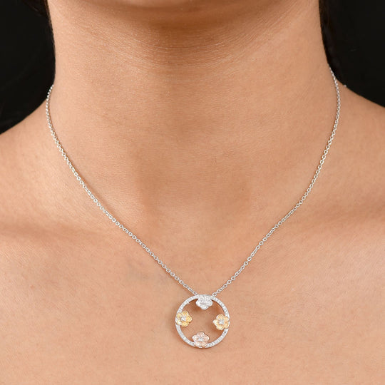 LUXURIANT DIAMOND - Lab Grown Diamant SI-GH Schmuckset 925 Silber rhodiniert ca. 0.25 ct