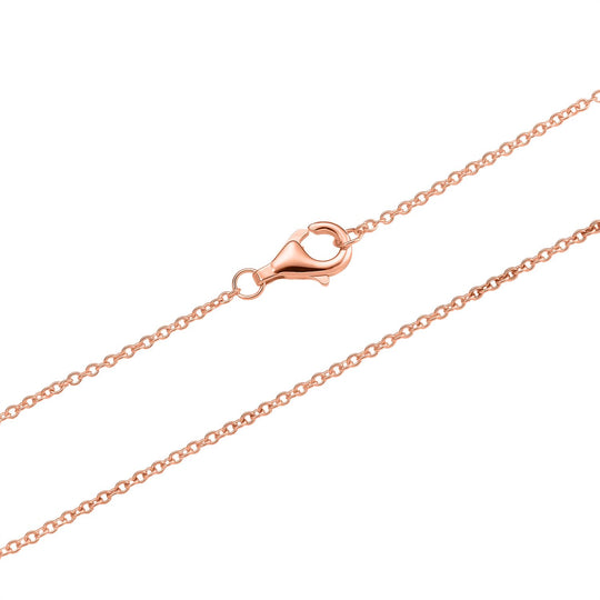 AAA mehrfarbige Süßwasser Barockperle Anhänger mit 50cm Kette, 925 Silber rosévergoldet