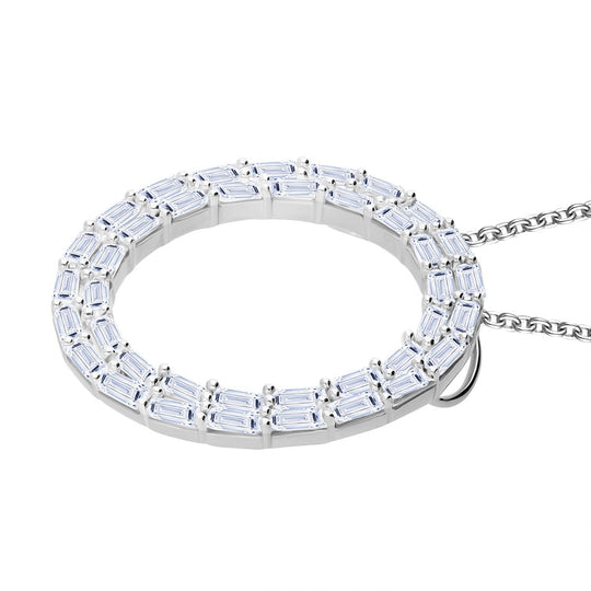 LUXURIANT DIAMOND - Lab Grown Diamant SI-GH SGL zertifiziert Anhänger mit Kette ca. 50 cm, 925 Silber 750 Gelbgold Vermeil ca. 2.00 ct