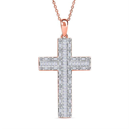 LUXURIANT DIAMOND - Lab Grown Diamant SI-GH SGL zertifiziert Anhänger mit Kette, ca. 50 cm, 925 Silber rhodiniert ca. 1.00 ct