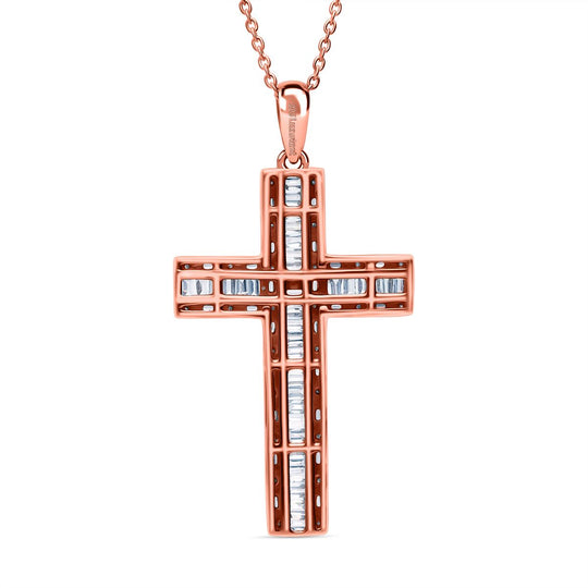 LUXURIANT DIAMOND - Lab Grown Diamant SI-GH Schmuckset 925 Silber 750 Roségold Vermeil ca. 1,00 ct.