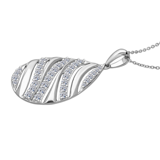 LUXURIANT DIAMOND - Lab Grown Diamant SI-GH Anhänger mit Kette ca. 50 cm, 925 Silber 750 Roségold Vermeil ca. 1.00 ct