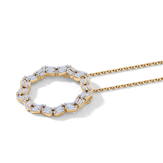 LUXURIANT DIAMOND -Lab Grown Diamant Anhänger mit Kette ca. 50 cm, 925 Silber 750 Gelbgold Vermeil ca. 1.00 ct