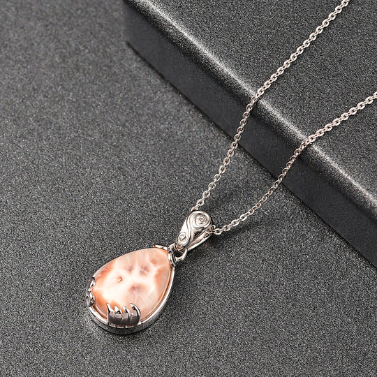 D joy AA Natrolith Anhänger mit Kette, 925 Silber rhodiniert ca. 5.81 ct