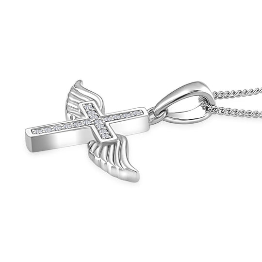 Moissanit Anhänger mit Kette ca. 45 cm, 925 Silber rhodiniert