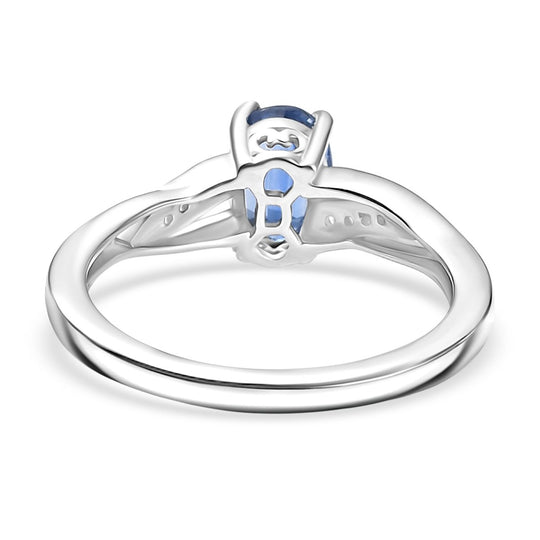 2er Set - D'Joy AA Natürlicher Kaschmir-Kyanit Ring und Anhänger, 925 Silber rhodiniert (Größe 20.00) ca. 2.17 ct