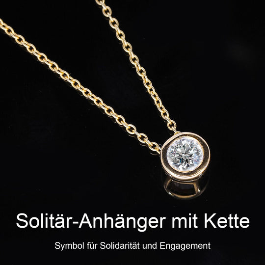 Luxuriant Diamond Trio: Labor Diamant Anhänger mit 50cm Kette Armband & Ohrringe 925 Silber Gelbgold Vermeil