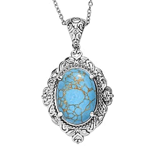 EVER TRUE Blaues Türkis Schmuckset ca. 50 cm ca. 17,00 ct.
