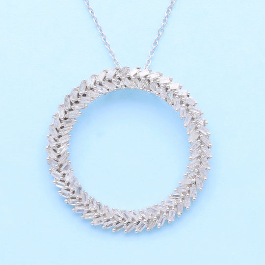 LUXURIANT DIAMOND - Lab Grown Diamant VS-EF SGL zertifiziert Anhänger mit Kette ca. 50 cm 925 Silber rhodiniert ca. 1.00 ct