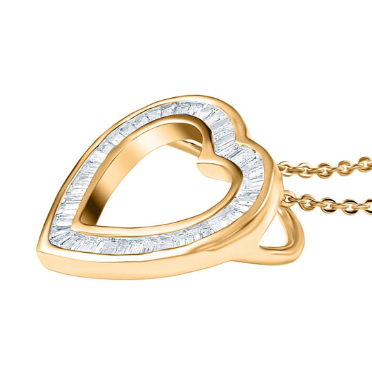LUXURIANT DIAMOND - Lab Grown Diamant SI-GH SGL zertifiziert Anhänger mit Kette ca. 50 cm 925 Silber 750 Gelbgold Vermeil ca. 0.50 ct