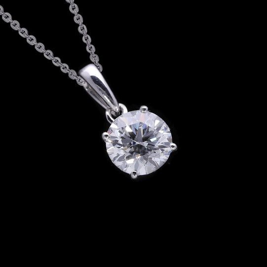 LUXURIANT DIAMOND - Lab Grown Diamant SI-GH SGL zertifiziert Anhänger mit Kette, ca. 50 cm 925 Silber rhodiniert ca. 1.00 ct