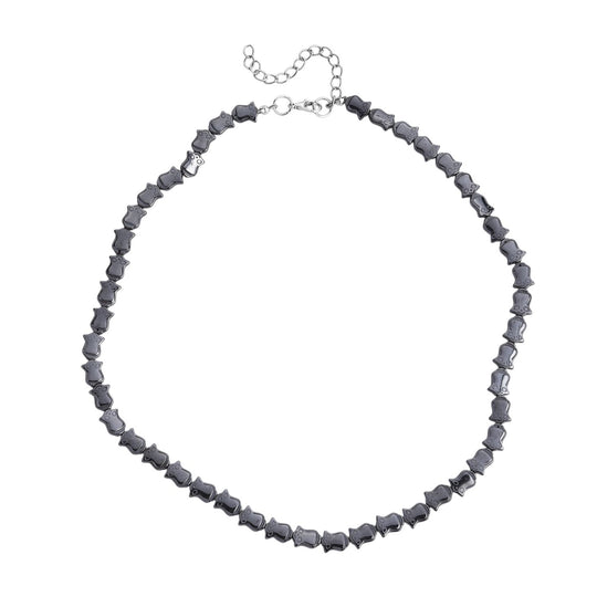 Hämatit Schmuckset, ca. 50 cm + 5 cm Extender, ca. 533,00 ct.