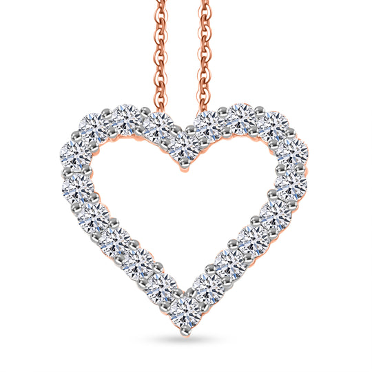 LUXURIANT DIAMOND - Lab Grown Diamant SI-GH SGL zertifiziert Schmuckset ca. 45 cm 925 Silber rhodiniert ca. 1.00 ct