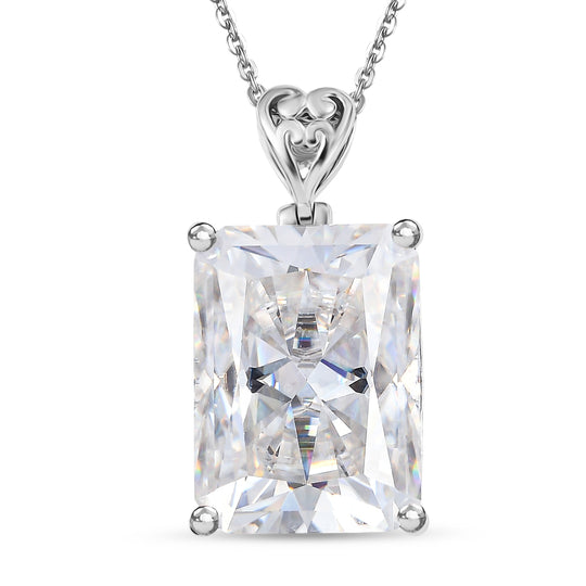D'Joy Moissanit Anhänger mit Kette, ca. 50 cm 925 Silber rhodiniert ca. 28.47 ct